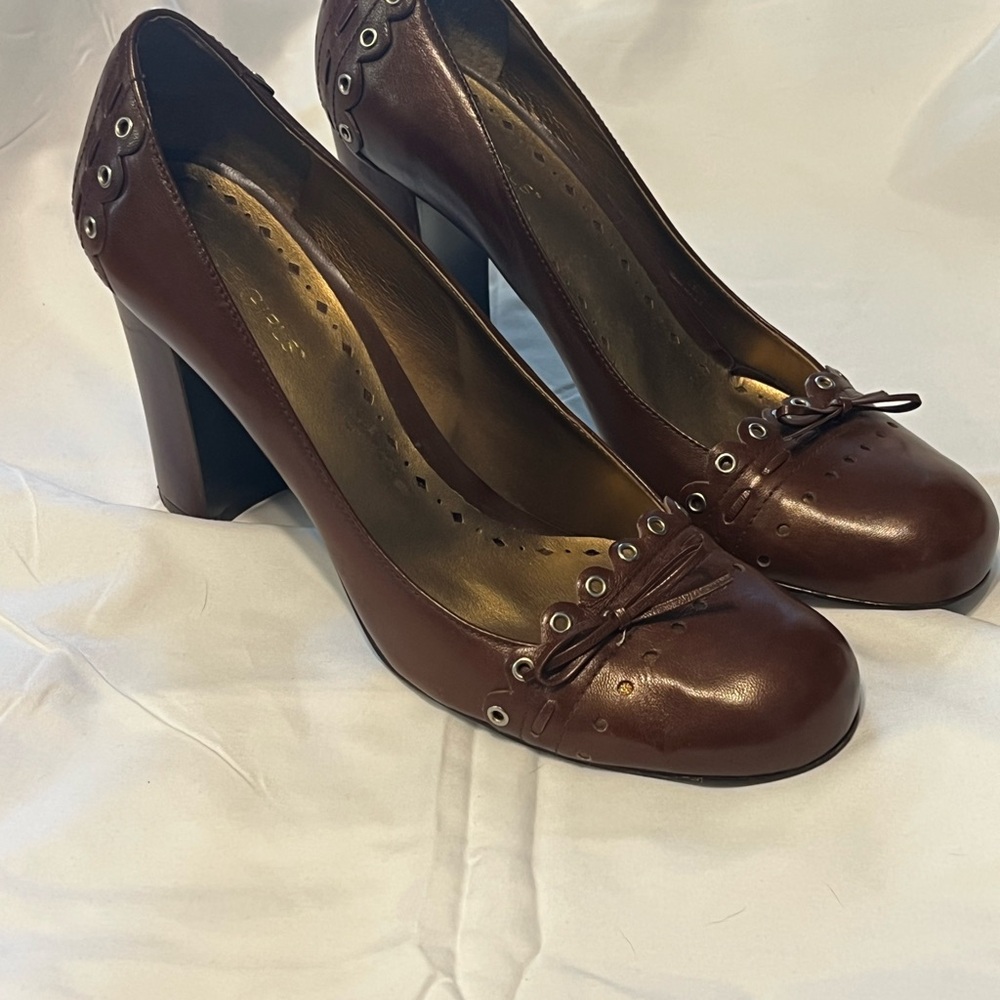 BCBGirls Brown Heels with Silver Accents - Picture 2 of 3